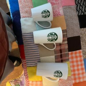 3 Starbucks cups